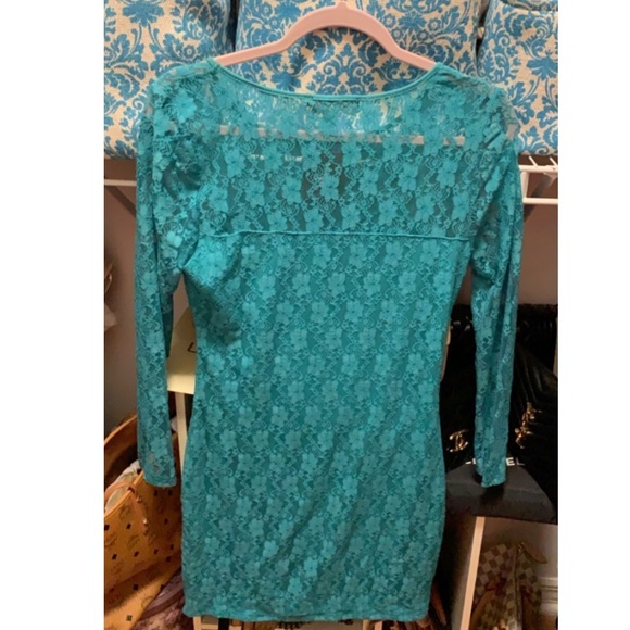 😍 ATMOSPHERE TURQUOISE LACE DRESS - Picture 3 of 5